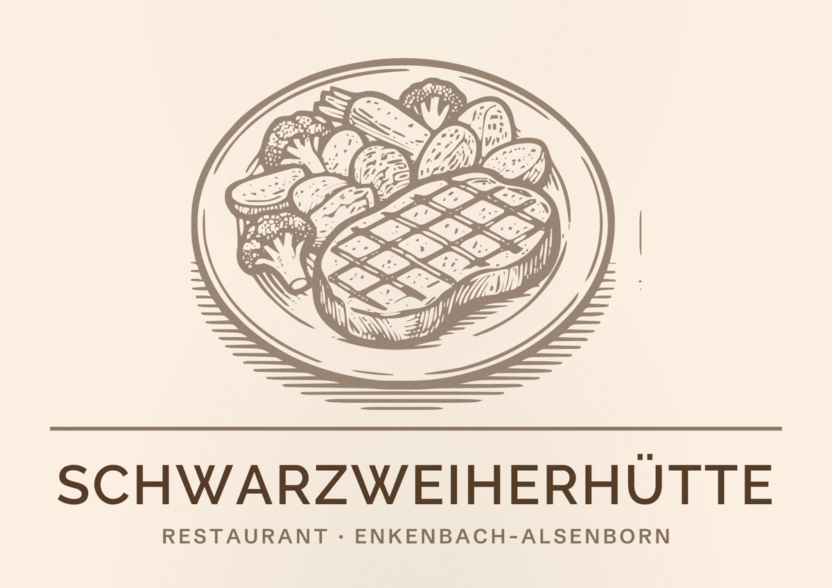 Illustriertes Poster von Schwarzweiherhütte, Restaurant in Enkenbach-Alsenborn