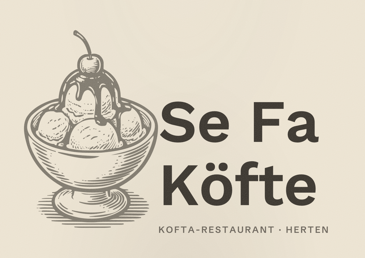 Illustriertes Poster von Se Fa Köfte, Kofta-Restaurant in Herten