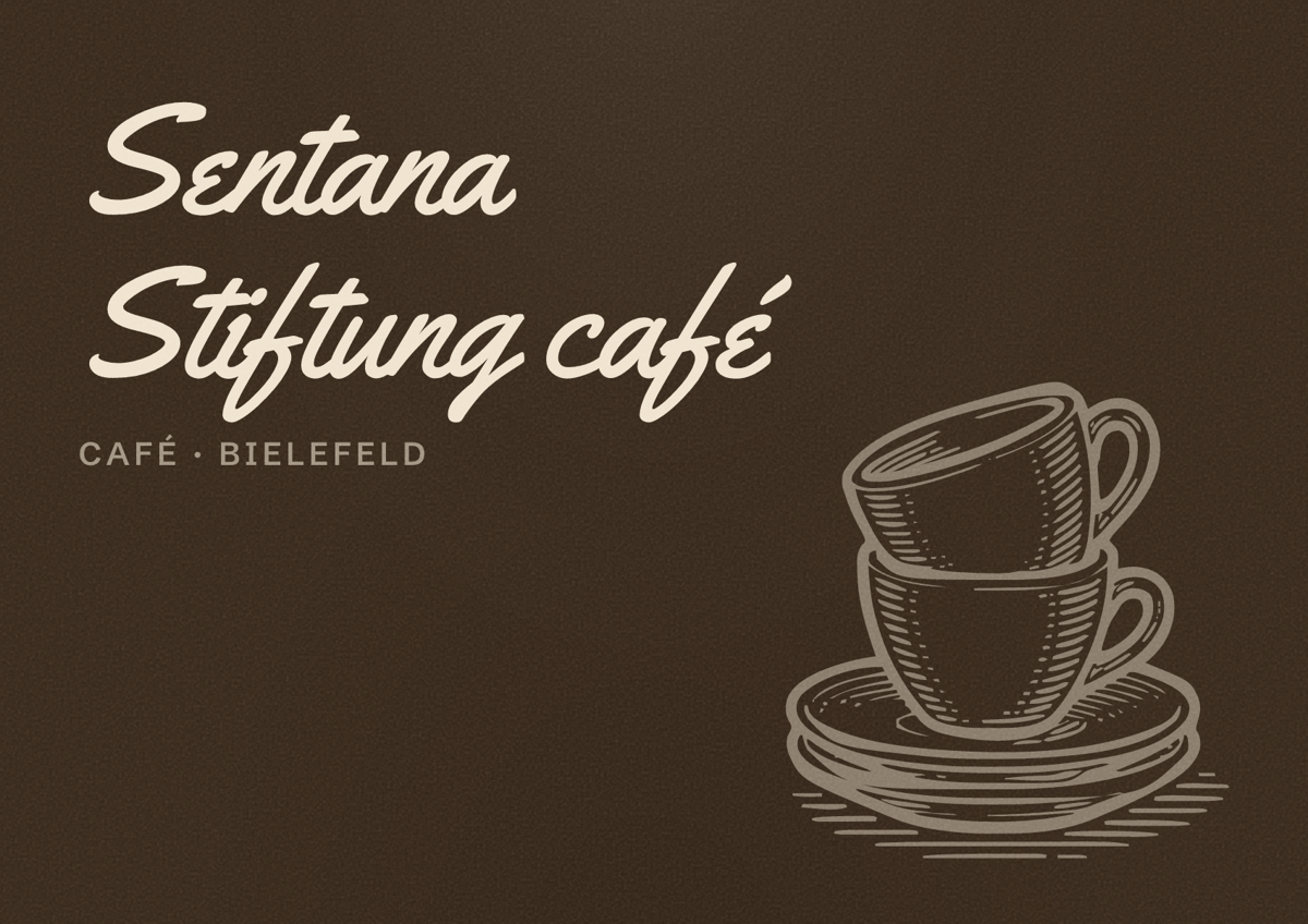 Illustriertes Poster von Sentana Stiftung café, Café in Bielefeld