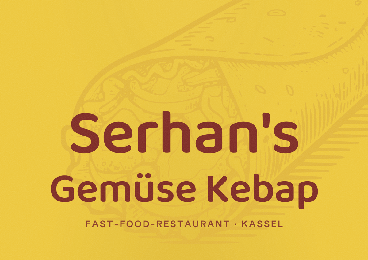 Illustriertes Poster von Serhan's Gemüse Kebap, Fast-Food-Restaurant in Kassel