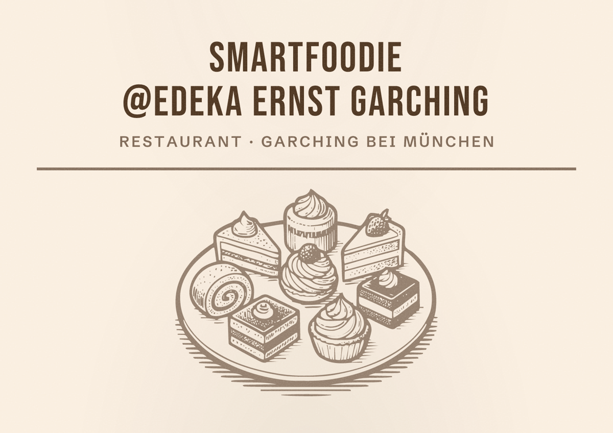 Illustriertes Poster von SmartFoodie @EDEKA Ernst Garching, Restaurant in Garching bei München