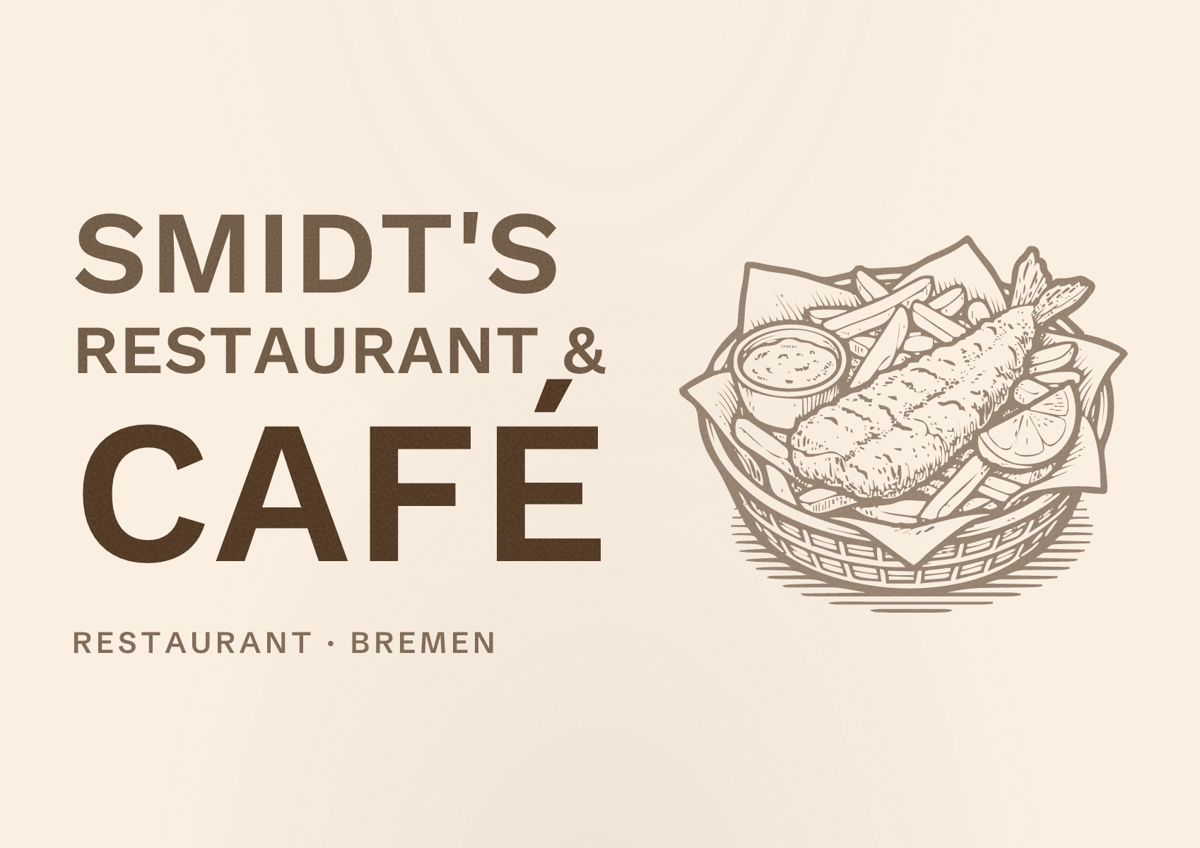 Illustriertes Poster von Smidt's Restaurant & Café, Restaurant in Bremen