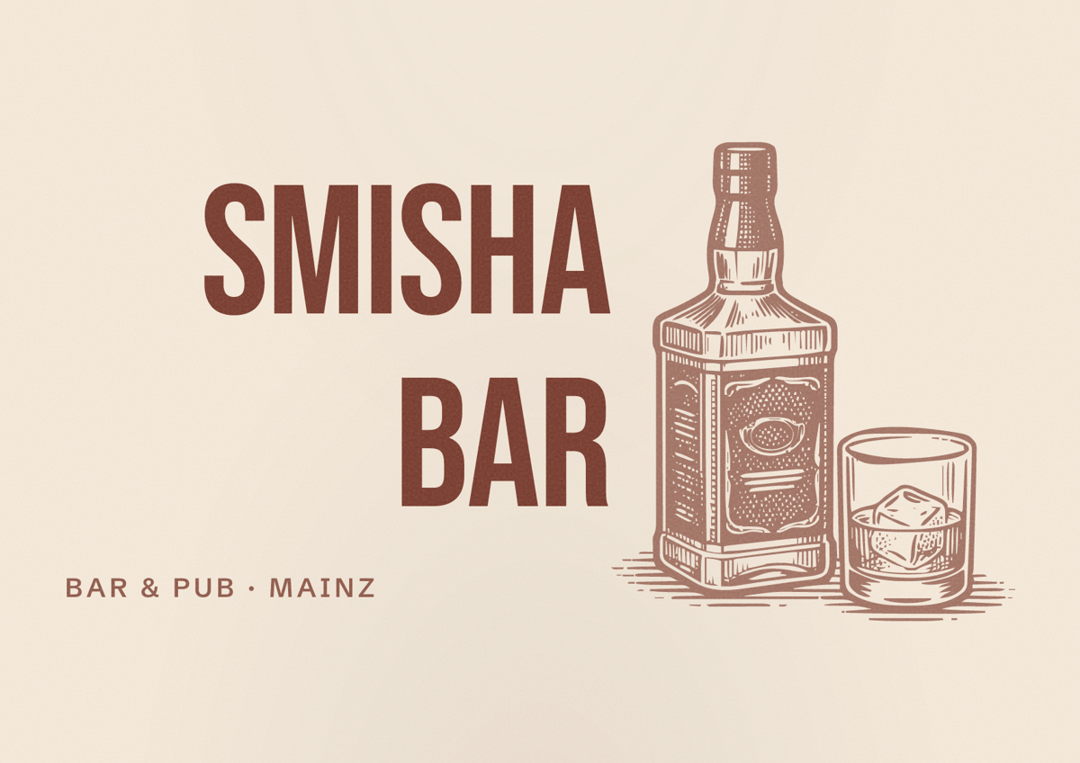 Illustriertes Poster von Smisha Bar, Bar & Pub in Mainz