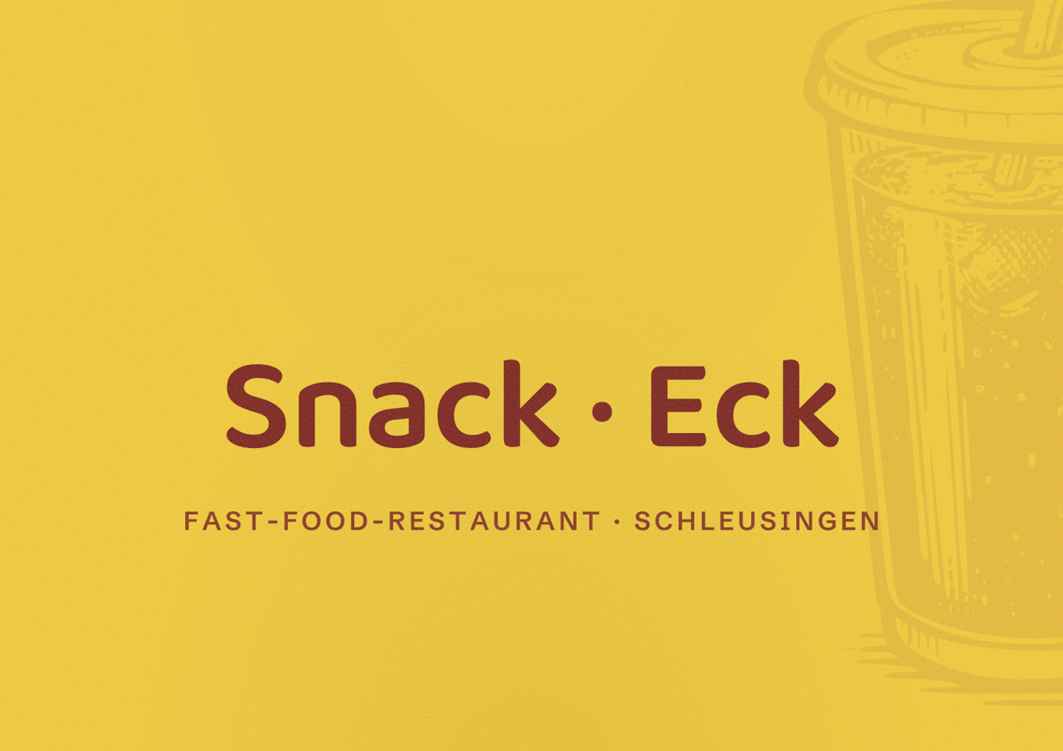 Illustriertes Poster von Snack Eck, Fast-Food-Restaurant in Schleusingen