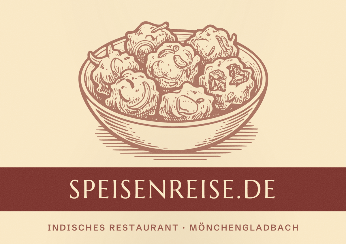 Illustriertes Poster von speisenreise.de, Indisches Restaurant in Mönchengladbach
