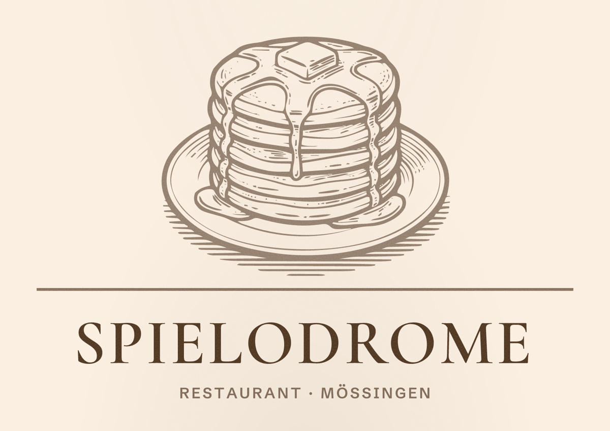 Illustriertes Poster von Spielodrome, Restaurant in Mössingen
