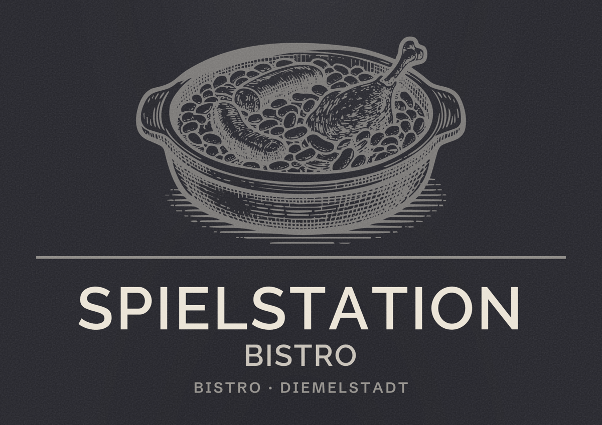 Illustriertes Poster von SPIELSTATION Bistro, Bistro in Diemelstadt