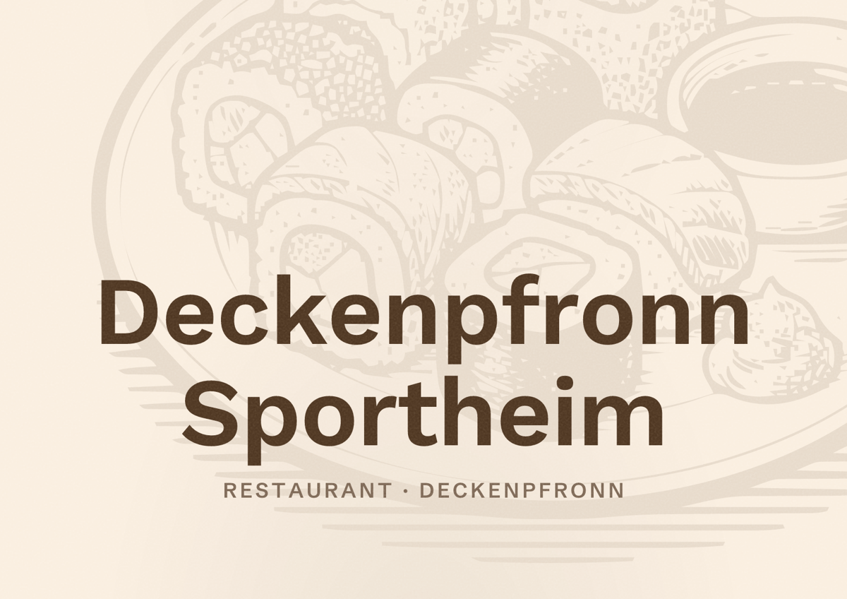 Illustriertes Poster von Deckenpfronn Sportheim, Restaurant in Deckenpfronn