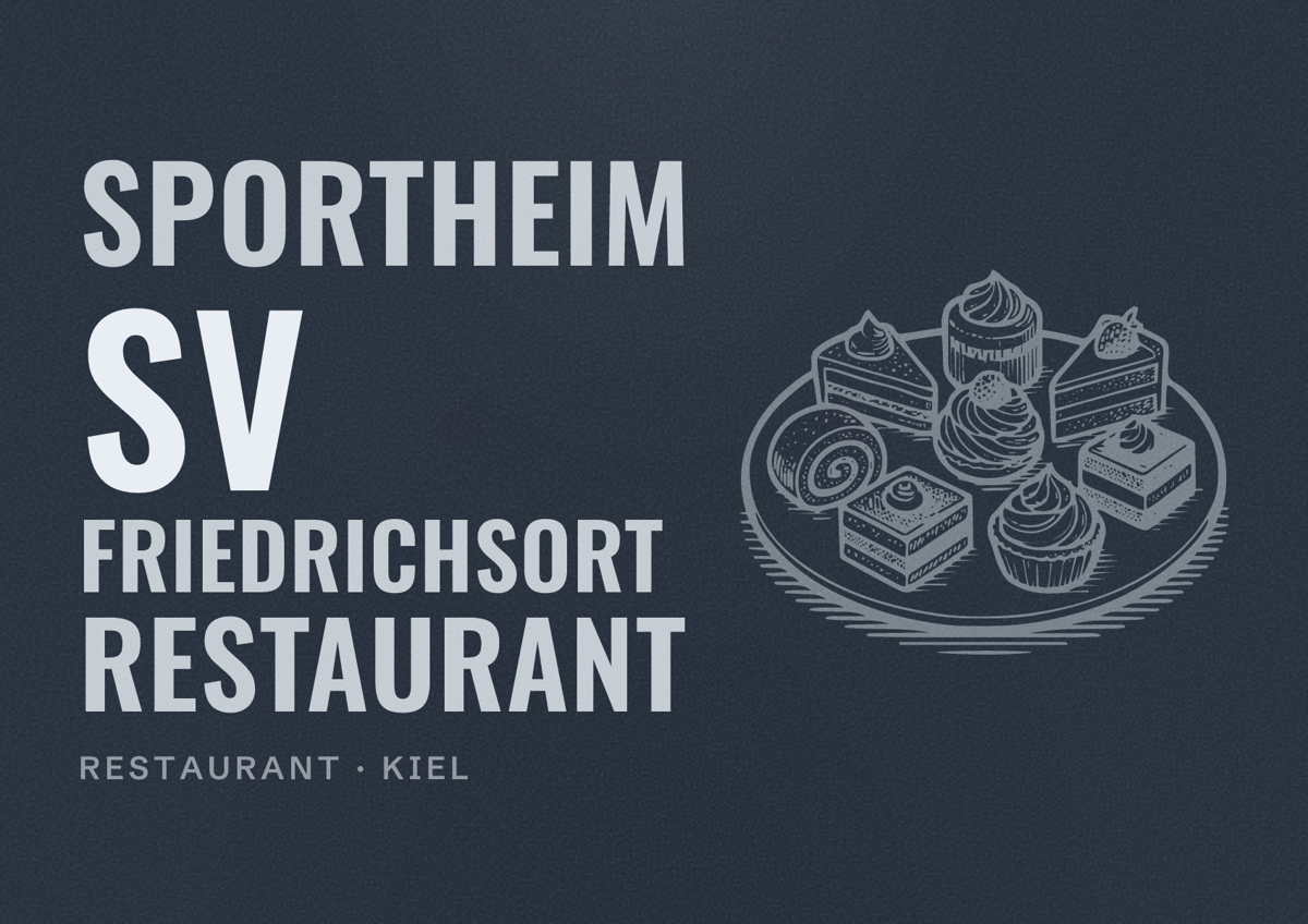 Illustriertes Poster von Sportheim SV Friedrichsort Restaurant, Restaurant in Kiel