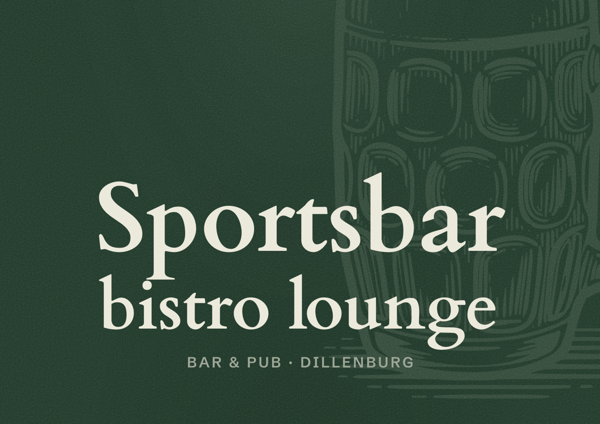 Illustriertes Poster von Sportsbar bistro lounge, Bar & Pub in Dillenburg