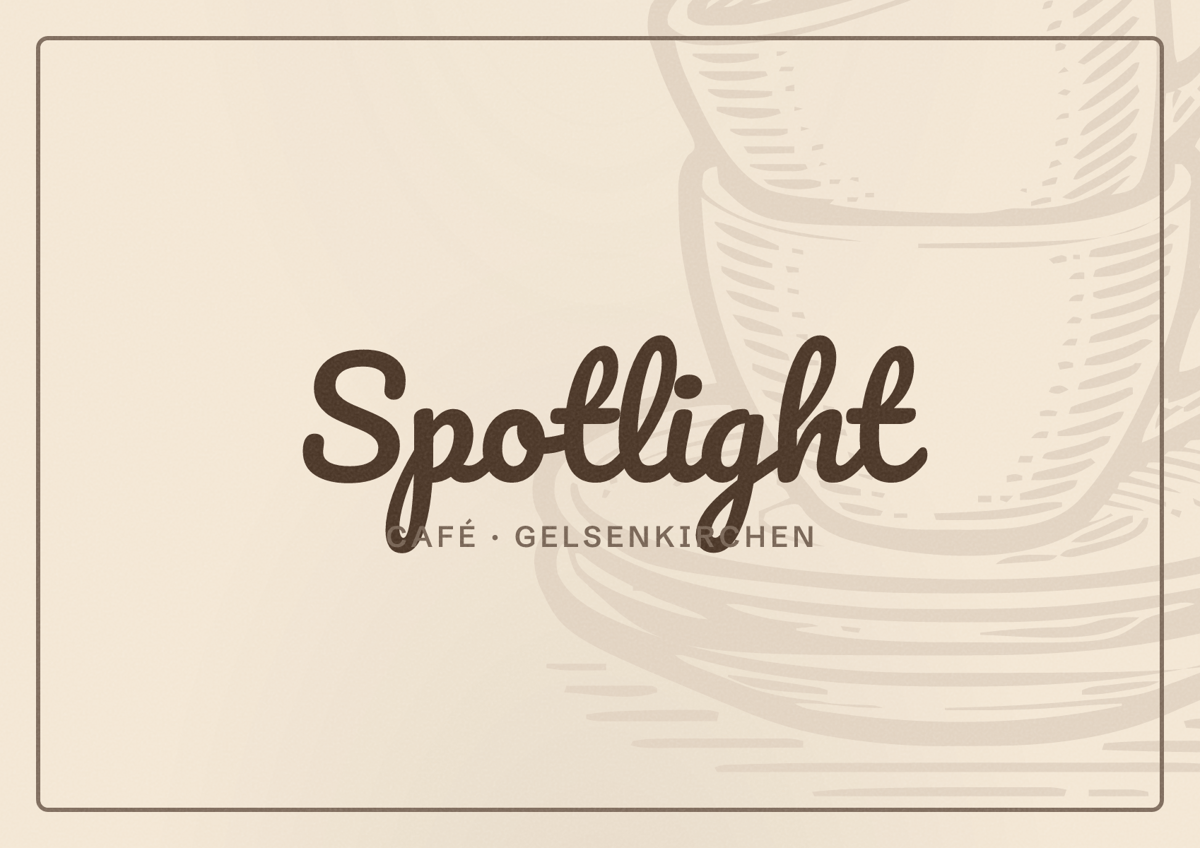 Illustriertes Poster von Spotlight, Café in Gelsenkirchen