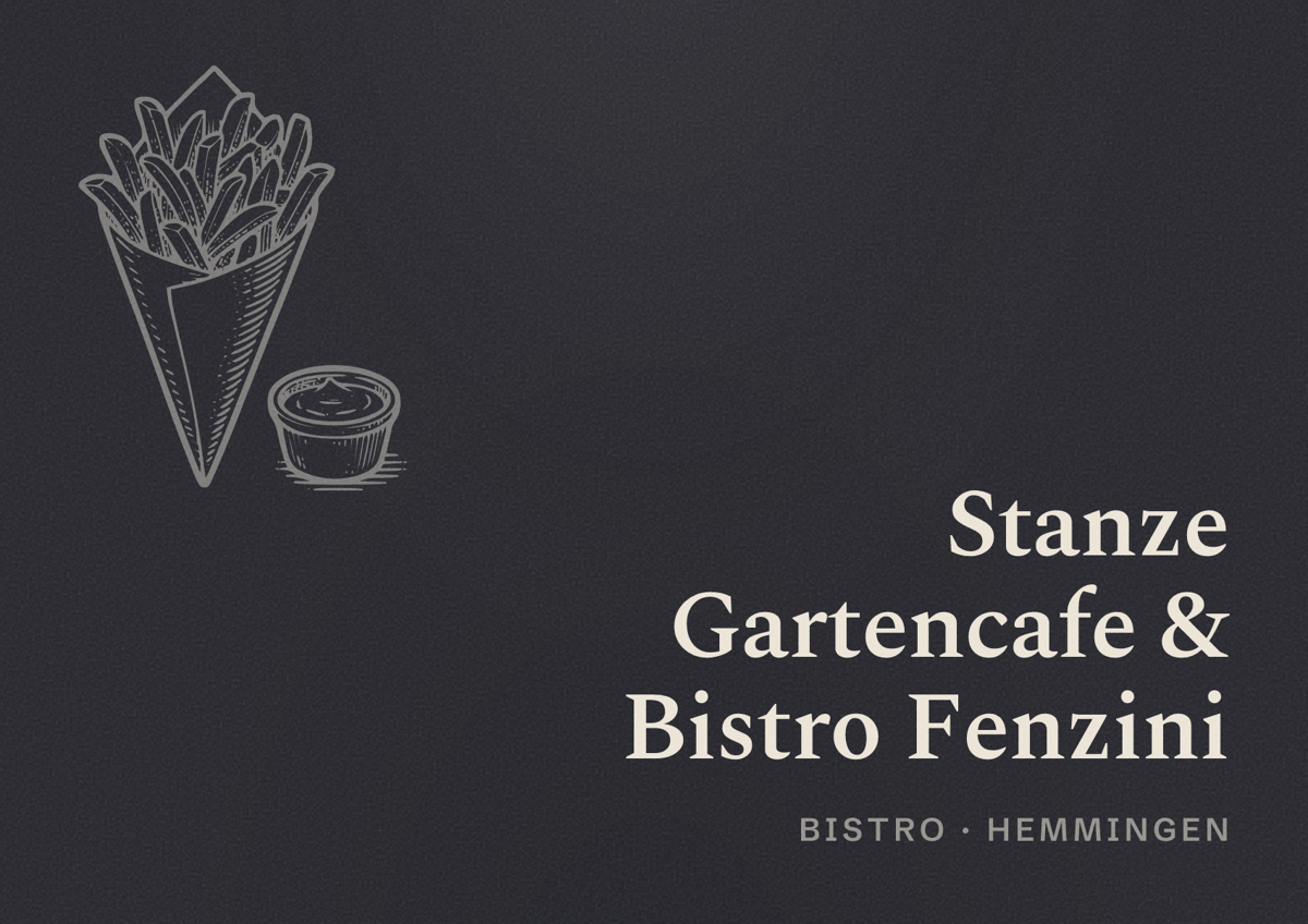 Illustriertes Poster von Stanze Gartencafe & Bistro Fenzini, Bistro in Hemmingen