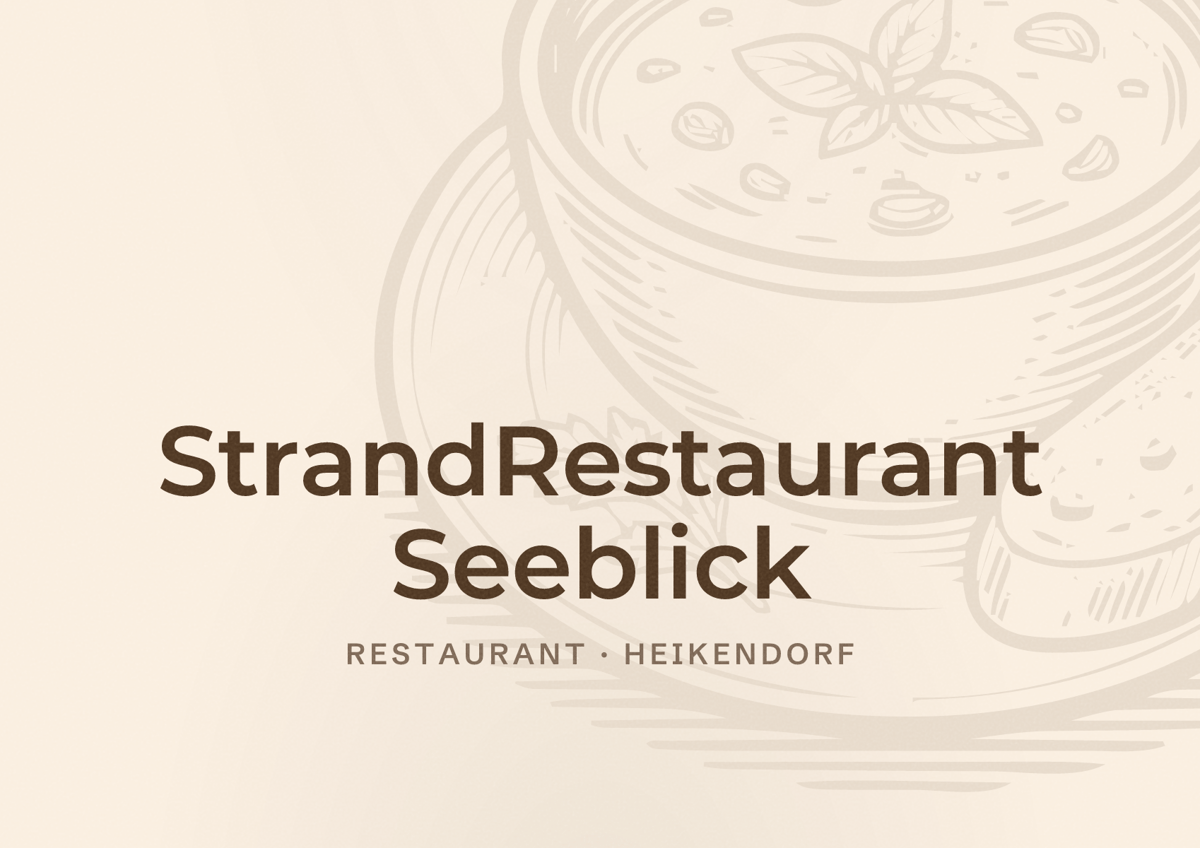 Illustriertes Poster von StrandRestaurant Seeblick, Restaurant in Heikendorf