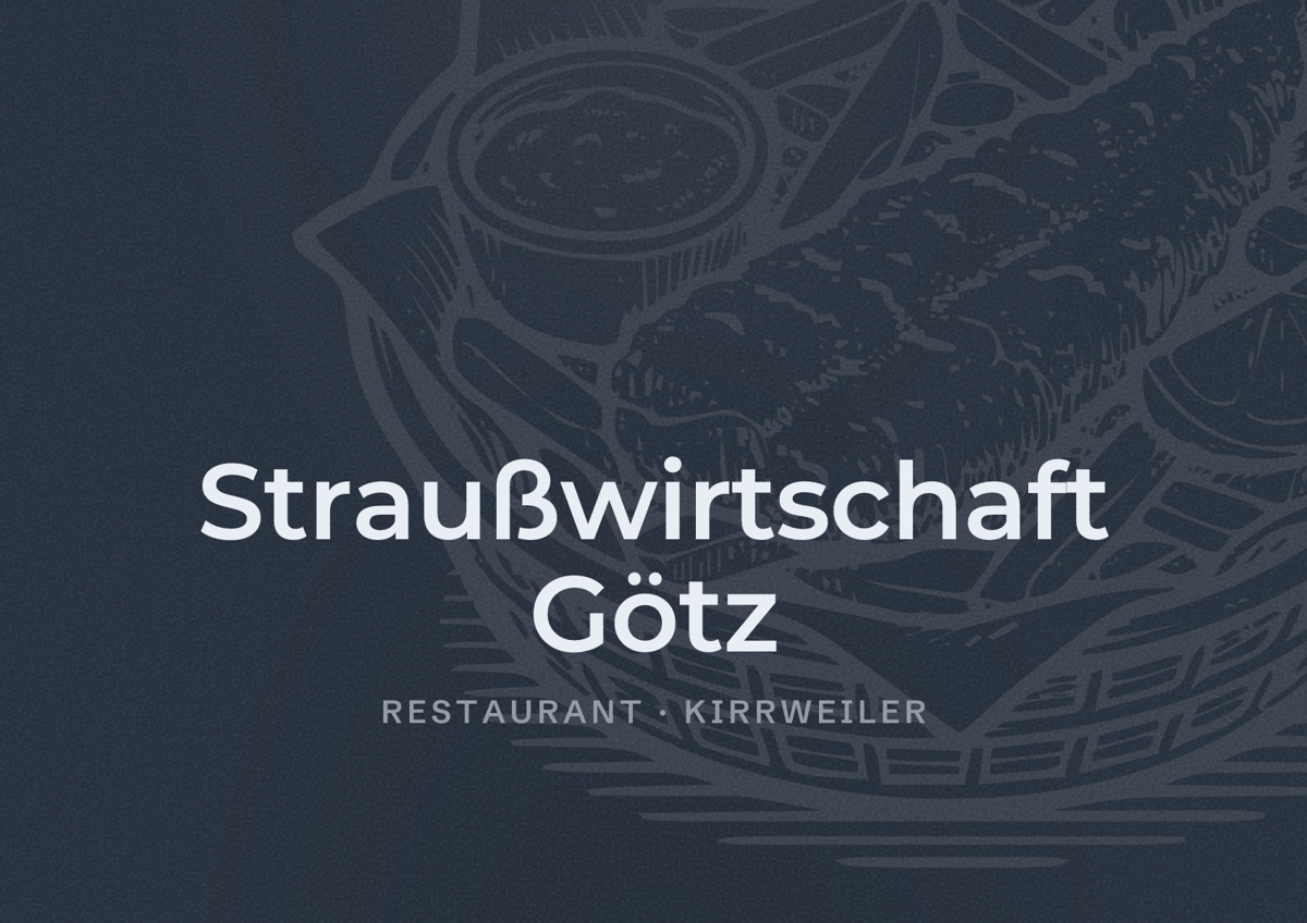 Illustriertes Poster von Straußwirtschaft Götz, Restaurant in Kirrweiler