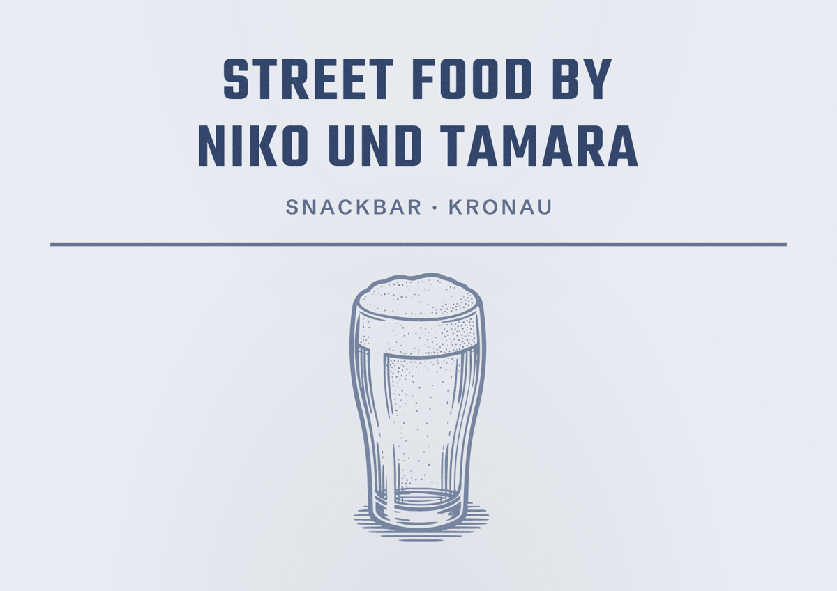 Illustriertes Poster von Street Food by Niko und Tamara, Snackbar in Kronau