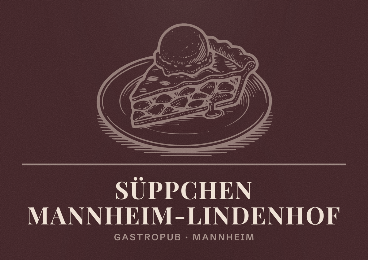 Illustriertes Poster von Süppchen Mannheim-Lindenhof, Gastropub in Mannheim