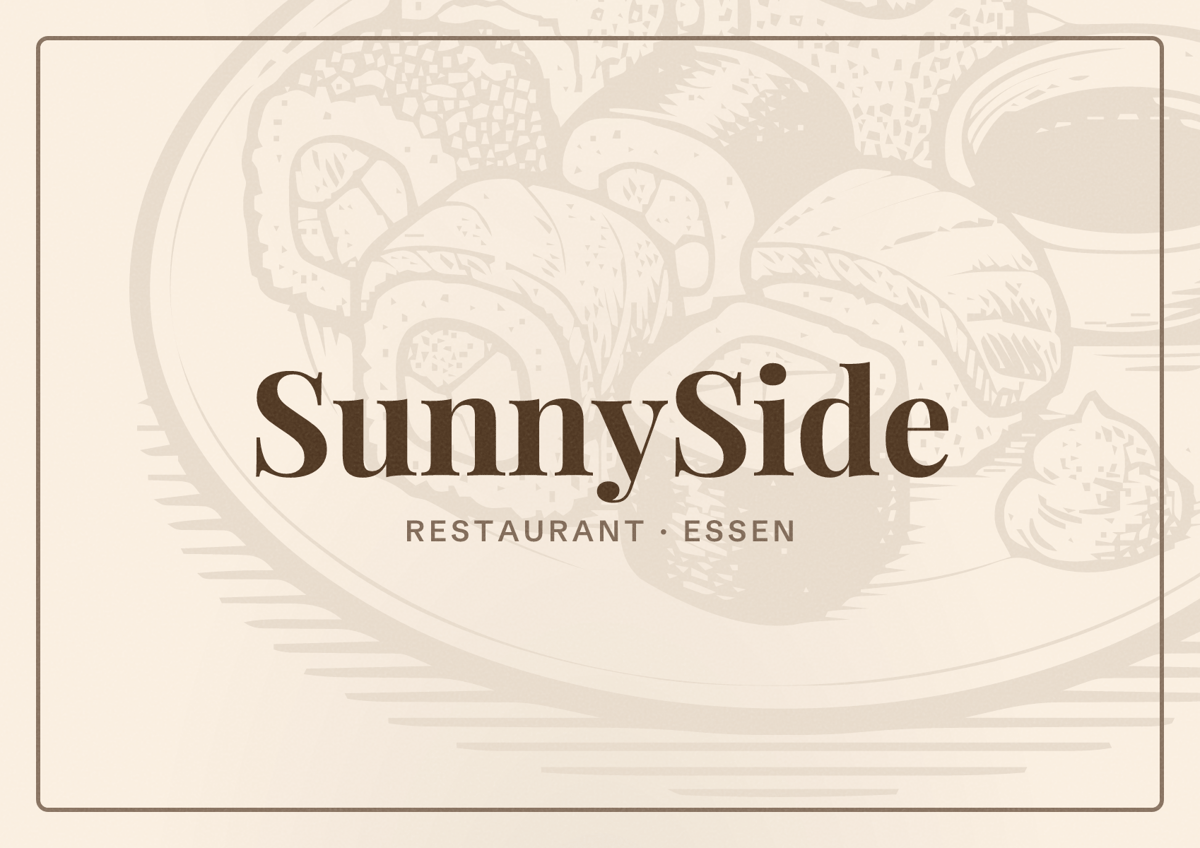 Illustriertes Poster von SunnySide, Restaurant in Essen