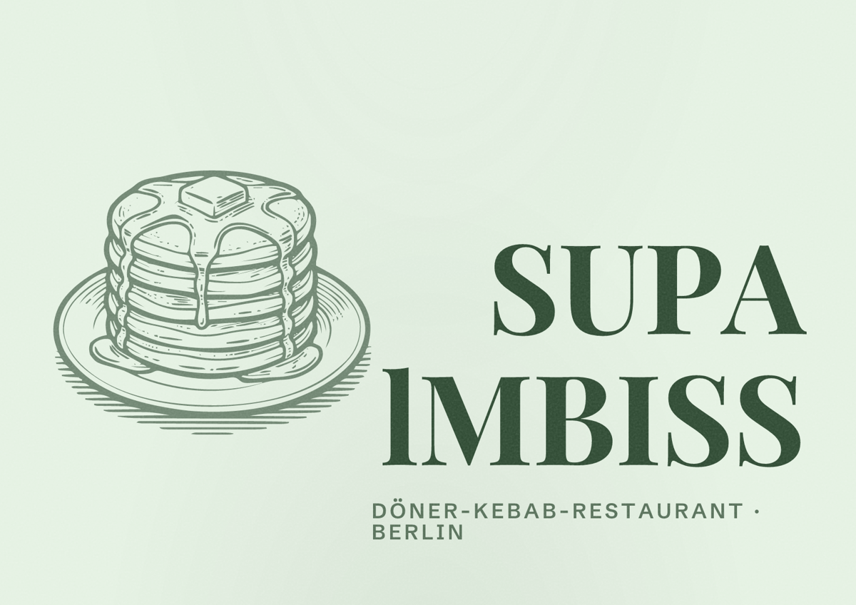 Illustriertes Poster von SUPA lMBISS, Döner-Kebab-Restaurant in Berlin