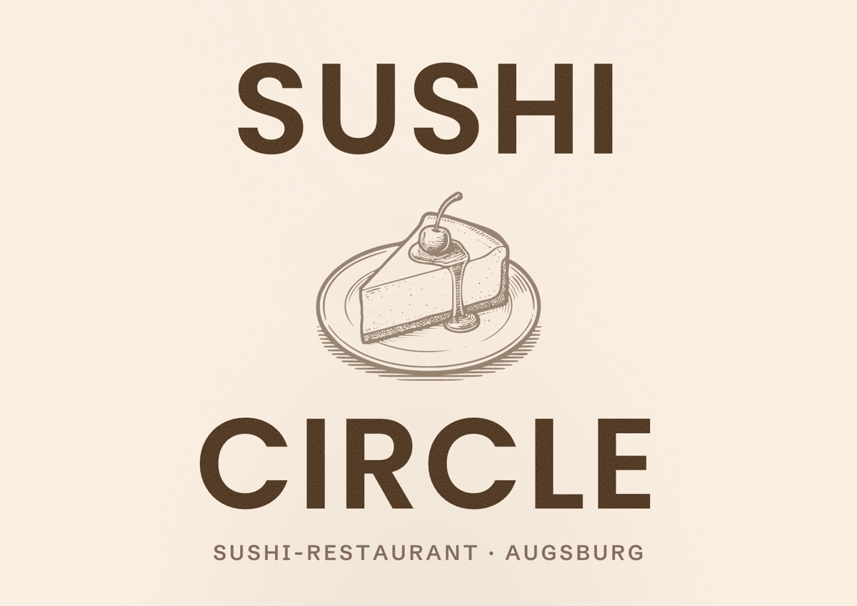 Illustriertes Poster von Sushi Circle, Sushi-Restaurant in Augsburg