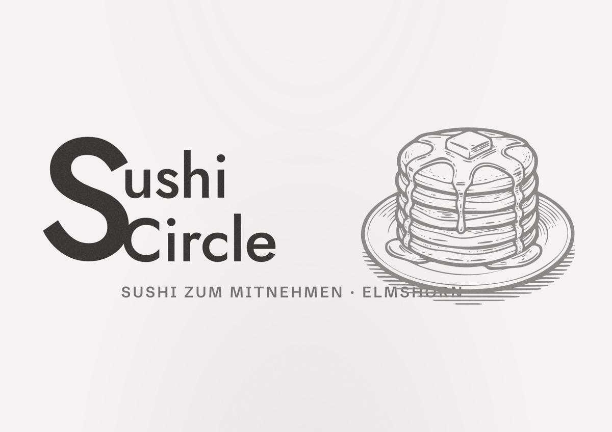 Illustriertes Poster von Sushi Circle, Sushi zum Mitnehmen in Elmshorn