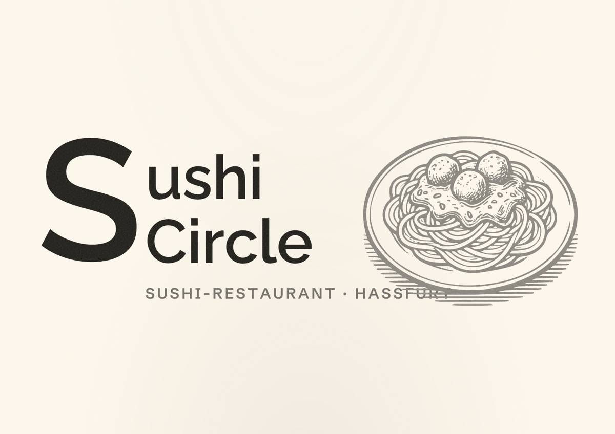 Illustriertes Poster von Sushi Circle, Sushi-Restaurant in Haßfurt