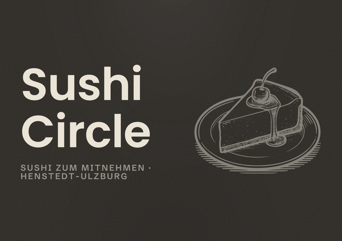 Illustriertes Poster von Sushi Circle, Sushi zum Mitnehmen in Henstedt-Ulzburg