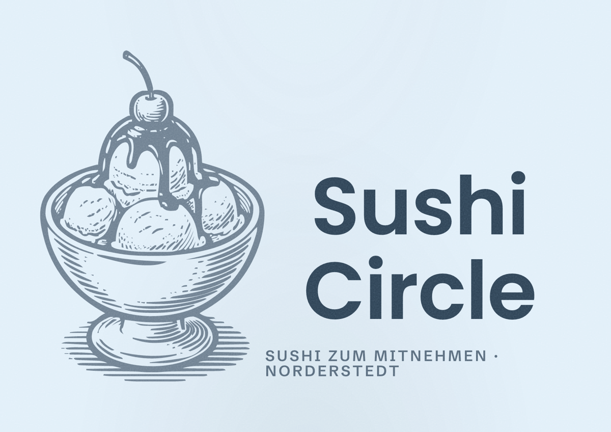 Illustriertes Poster von Sushi Circle, Sushi zum Mitnehmen in Norderstedt