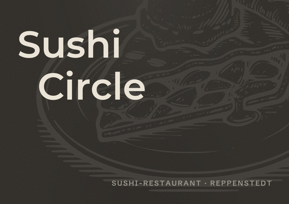 Illustriertes Poster von Sushi Circle, Sushi-Restaurant in Reppenstedt
