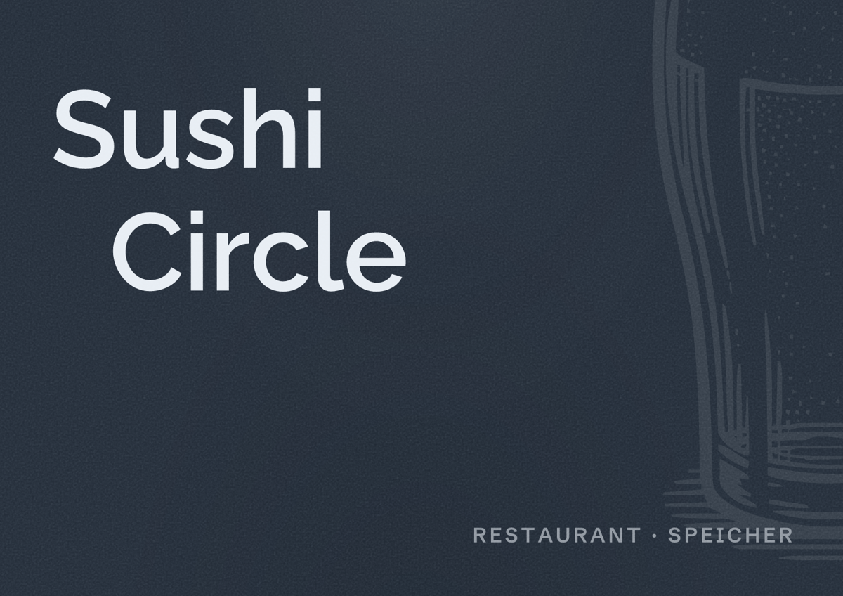 Illustriertes Poster von Sushi Circle, Restaurant in Speicher