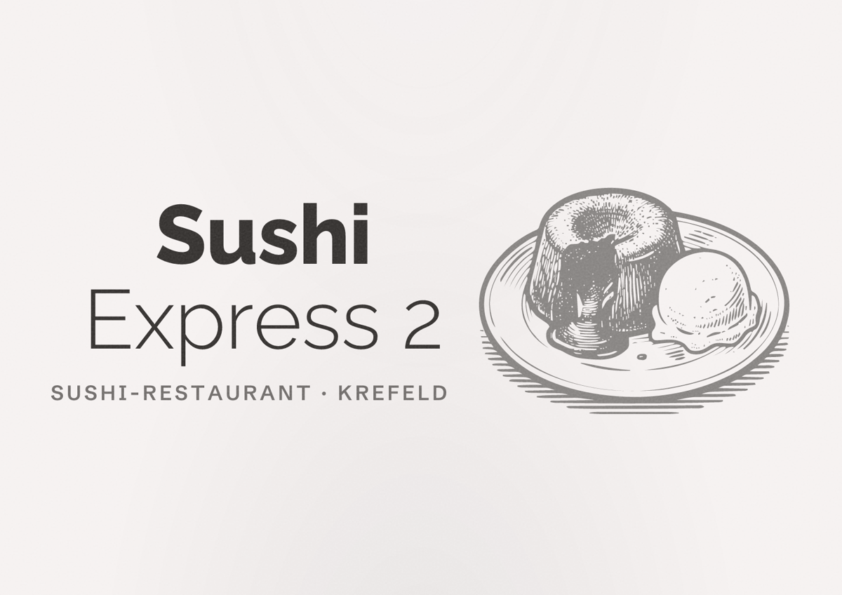 Illustriertes Poster von Sushi Express 2, Sushi-Restaurant in Krefeld