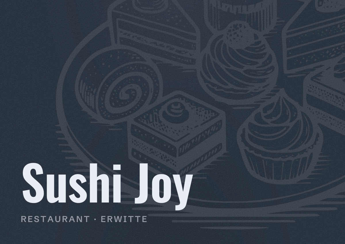 Illustriertes Poster von Sushi Joy, Restaurant in Erwitte