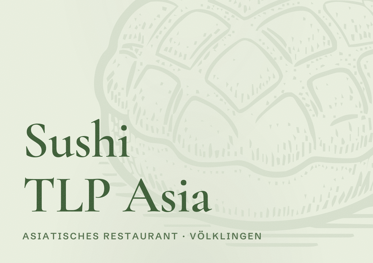 Illustriertes Poster von Sushi TLP Asia, Asiatisches Restaurant in Völklingen