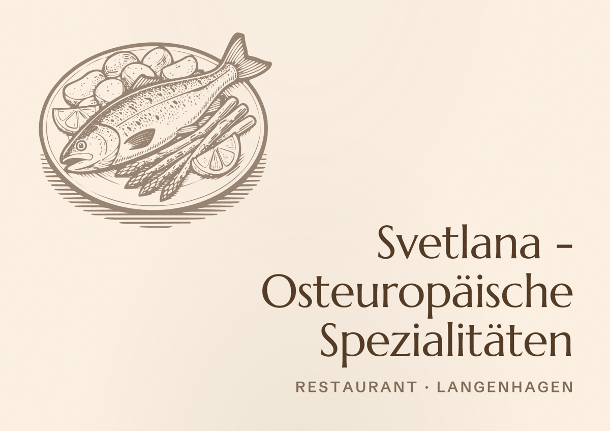 Illustriertes Poster von Svetlana - Osteuropäische Spezialitäten, Restaurant in Langenhagen