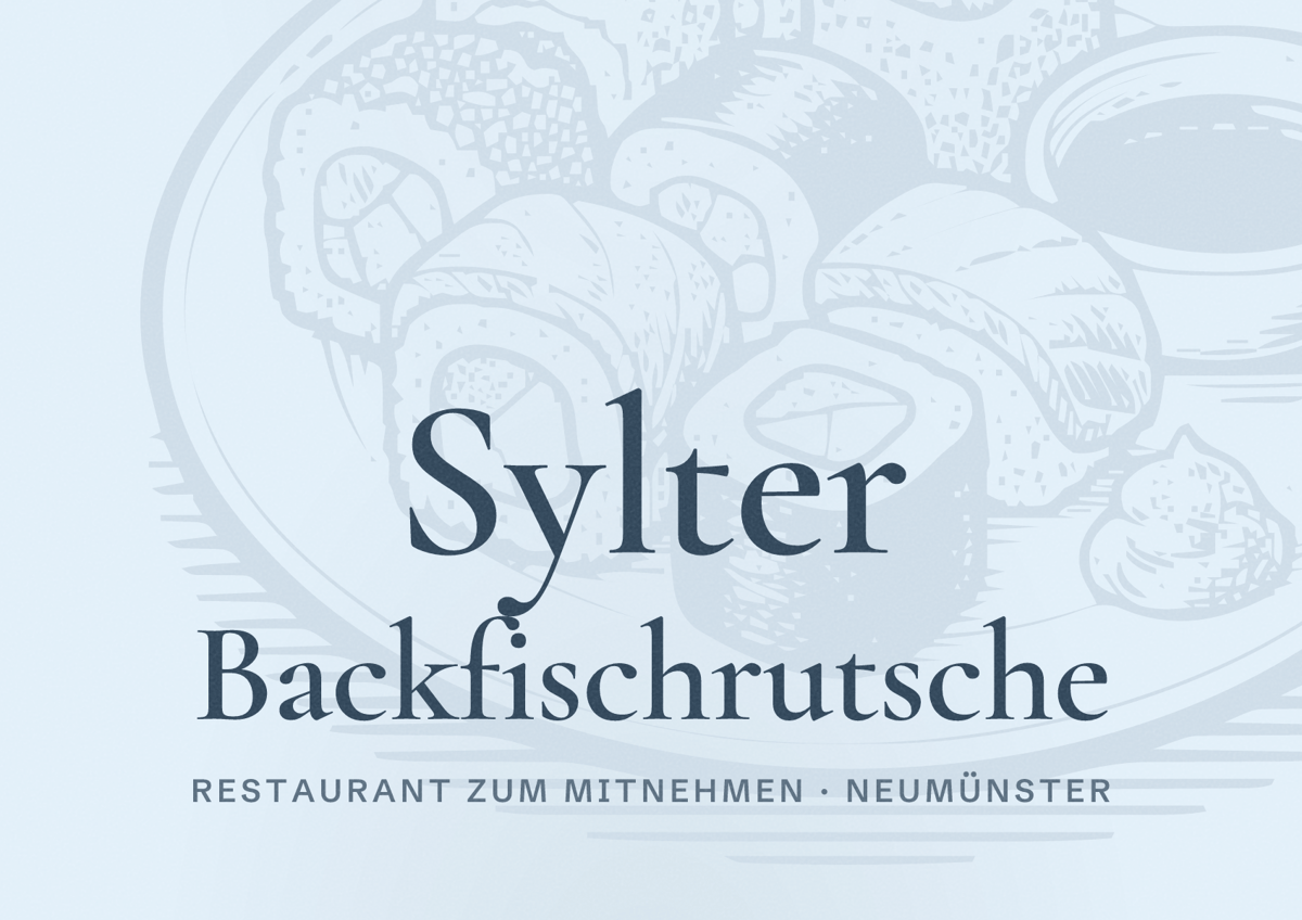 Illustriertes Poster von Sylter Backfischrutsche, Restaurant zum Mitnehmen in Neumünster