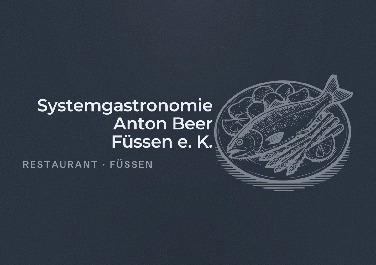 Illustriertes Poster von Systemgastronomie Anton Beer Füssen e. K., Restaurant in Füssen