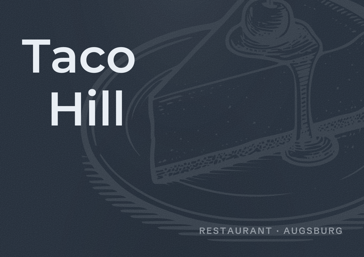 Illustriertes Poster von Taco Hill, Restaurant in Augsburg