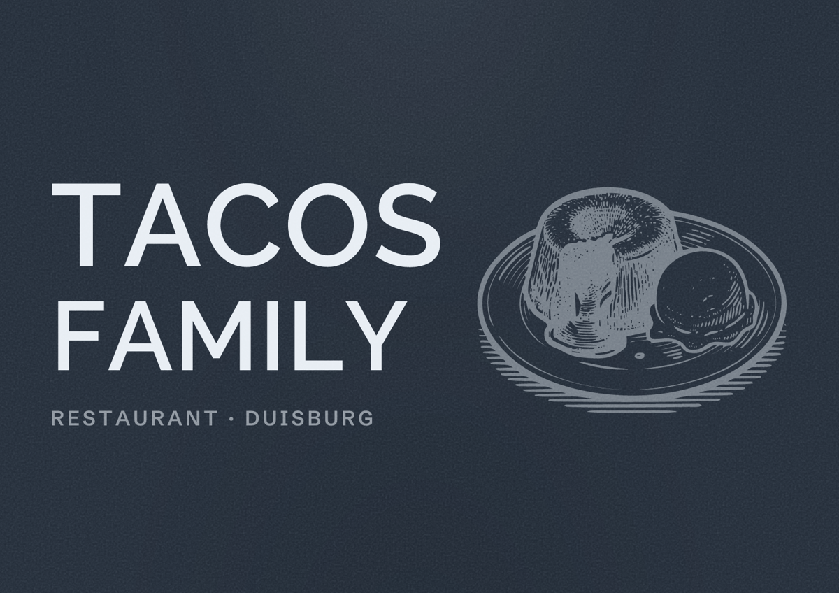 Illustriertes Poster von Tacos Family, Restaurant in Duisburg