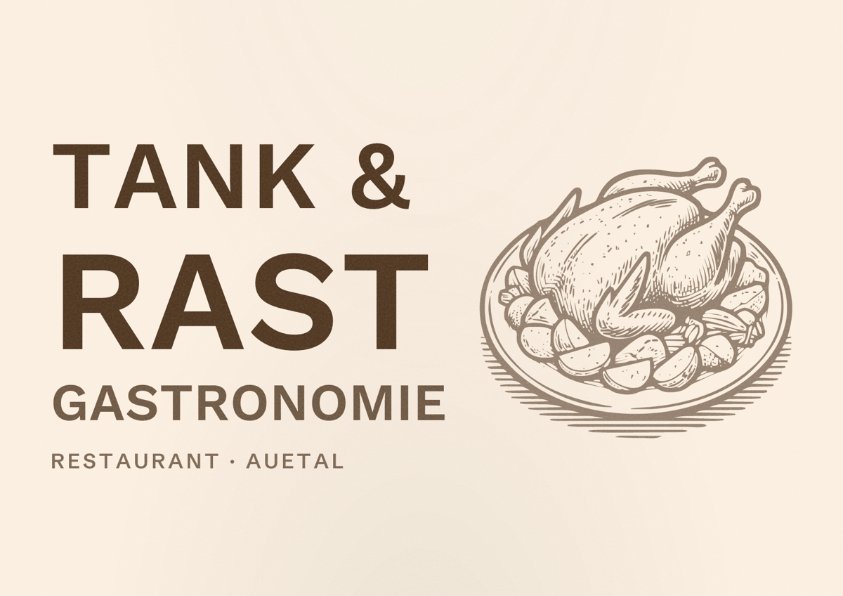 Illustriertes Poster von Tank & Rast Gastronomie, Restaurant in Auetal