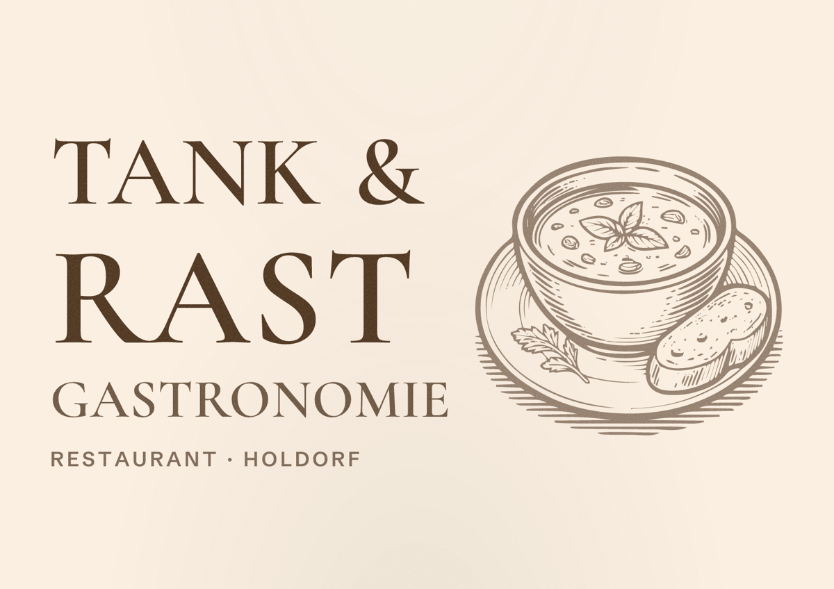 Illustriertes Poster von Tank & Rast Gastronomie, Restaurant in Holdorf