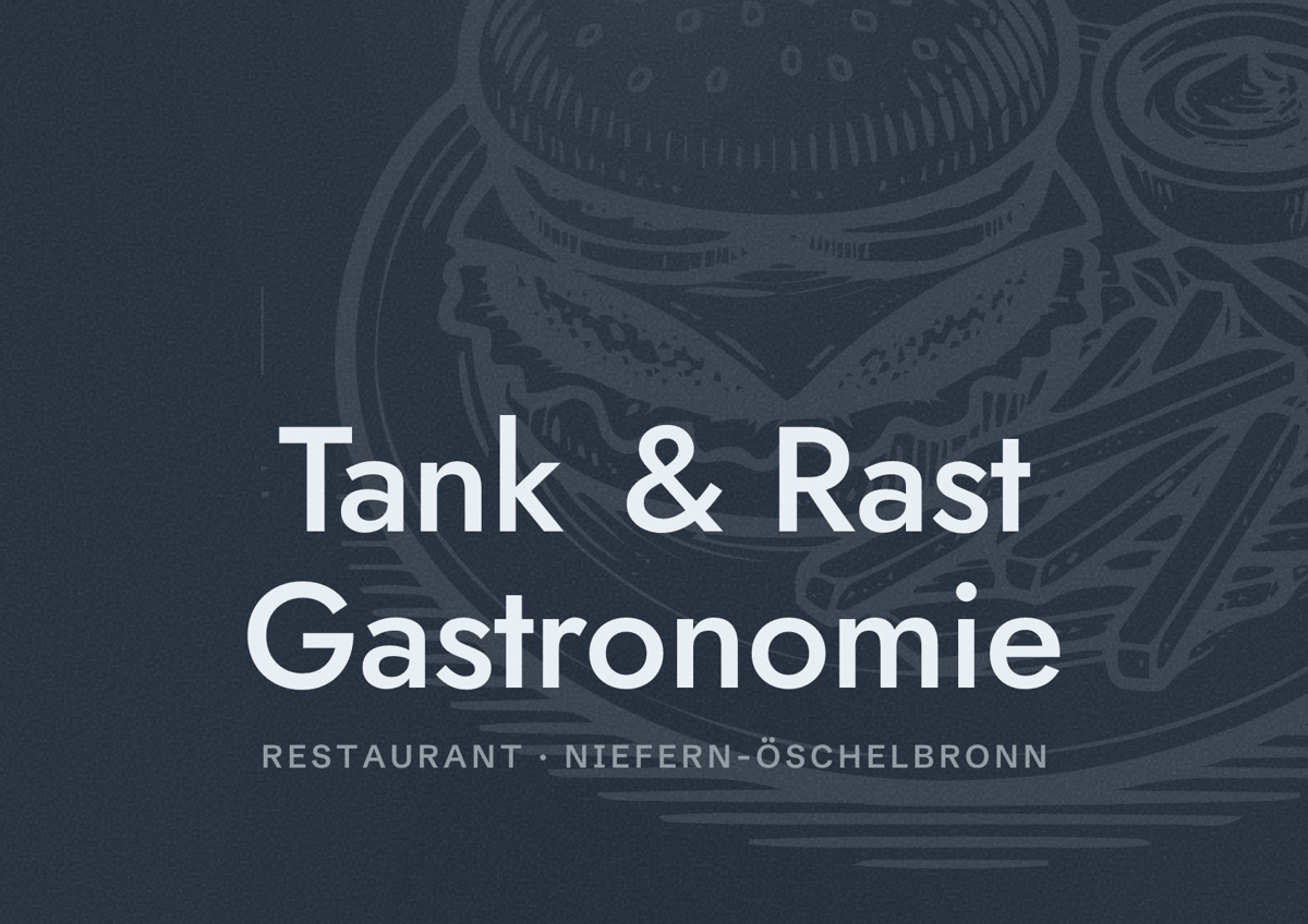 Illustriertes Poster von Tank & Rast Gastronomie, Restaurant in Niefern-Öschelbronn