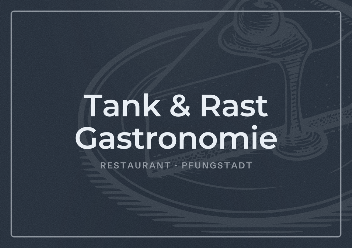 Illustriertes Poster von Tank & Rast Gastronomie, Restaurant in Pfungstadt