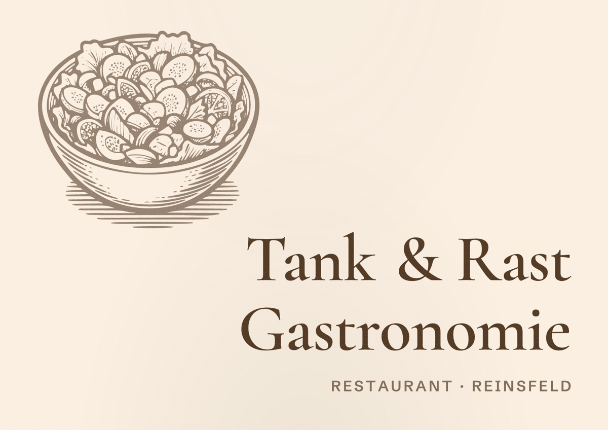 Illustriertes Poster von Tank & Rast Gastronomie, Restaurant in Reinsfeld