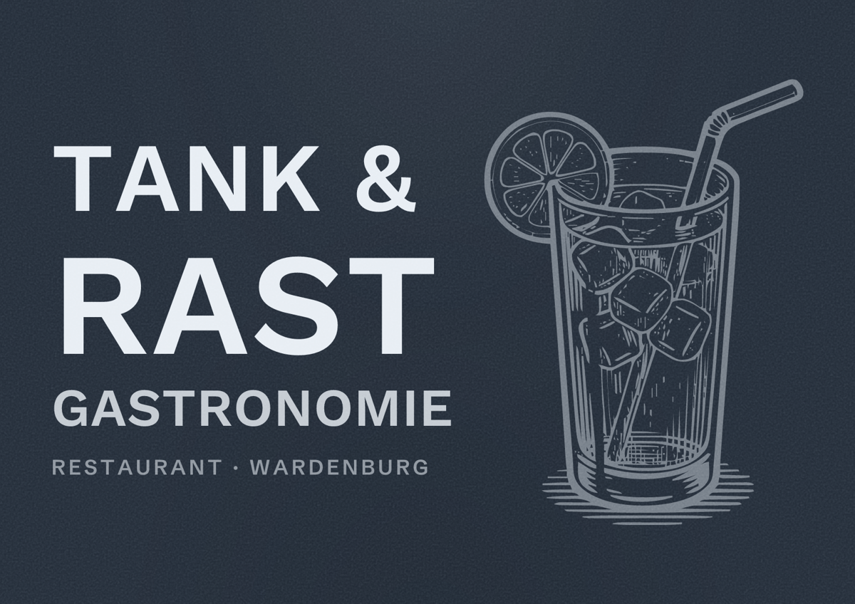 Illustriertes Poster von Tank & Rast Gastronomie, Restaurant in Wardenburg
