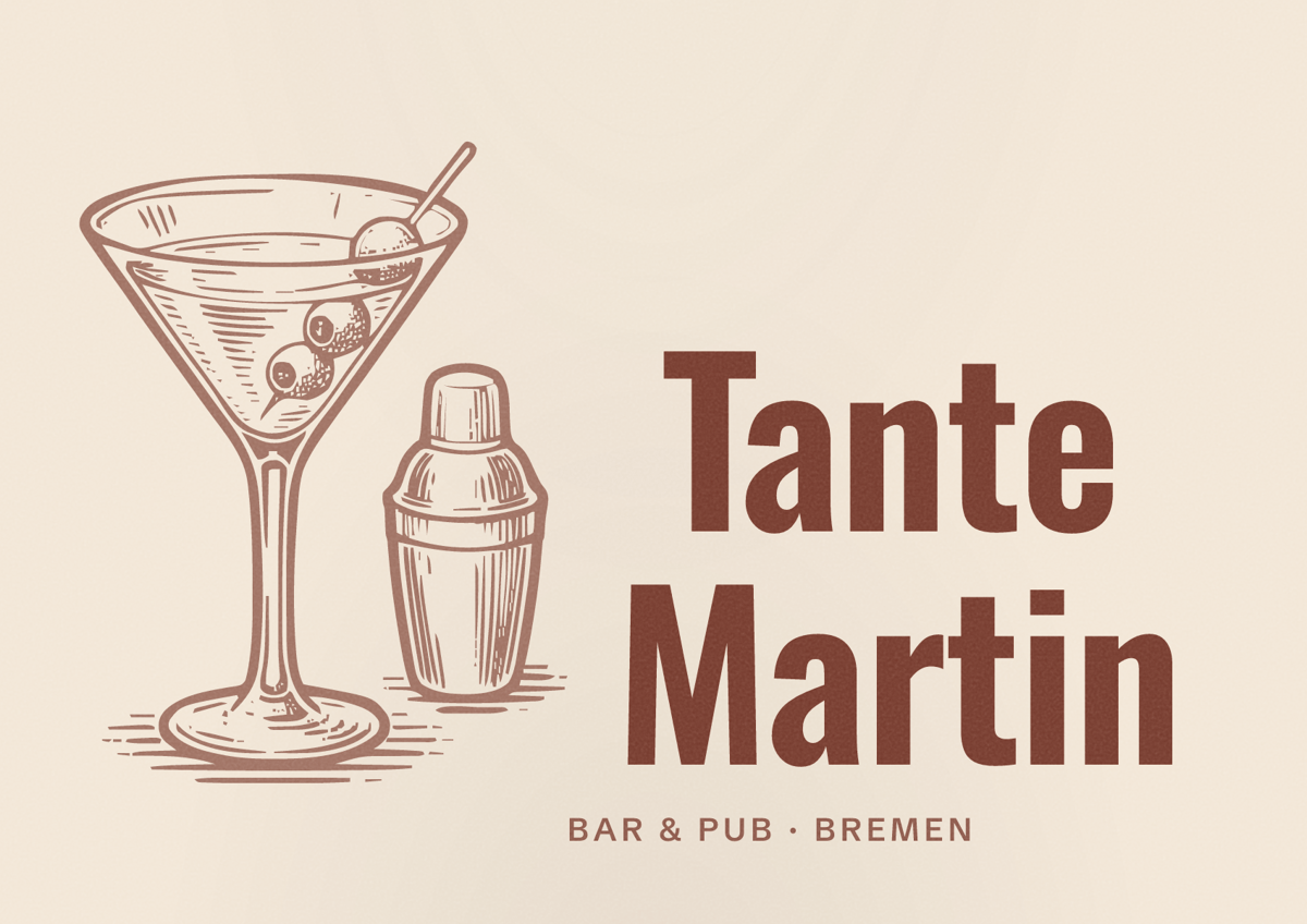 Illustriertes Poster von Tante Martin, Bar & Pub in Bremen
