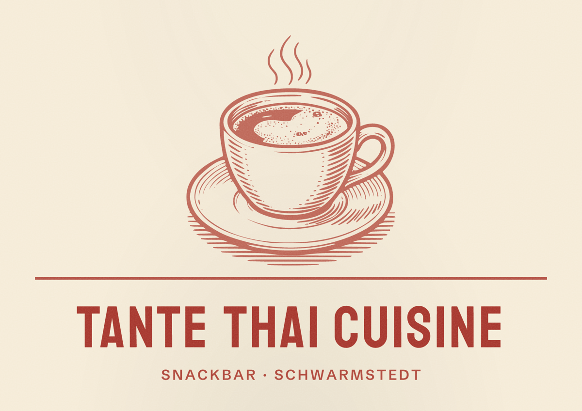 Illustriertes Poster von Tante Thai Cuisine, Snackbar in Schwarmstedt
