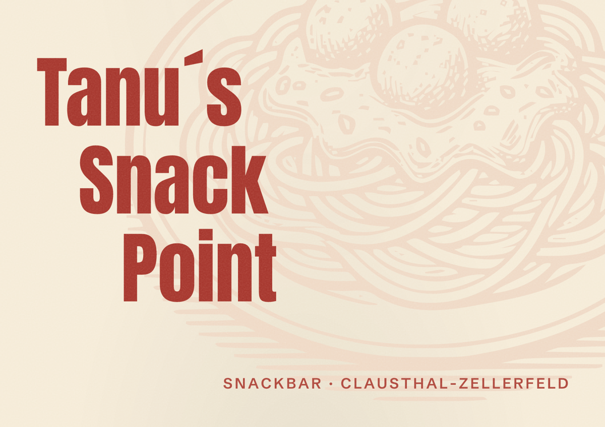 Illustriertes Poster von Tanu´s Snack Point, Snackbar in Clausthal-Zellerfeld