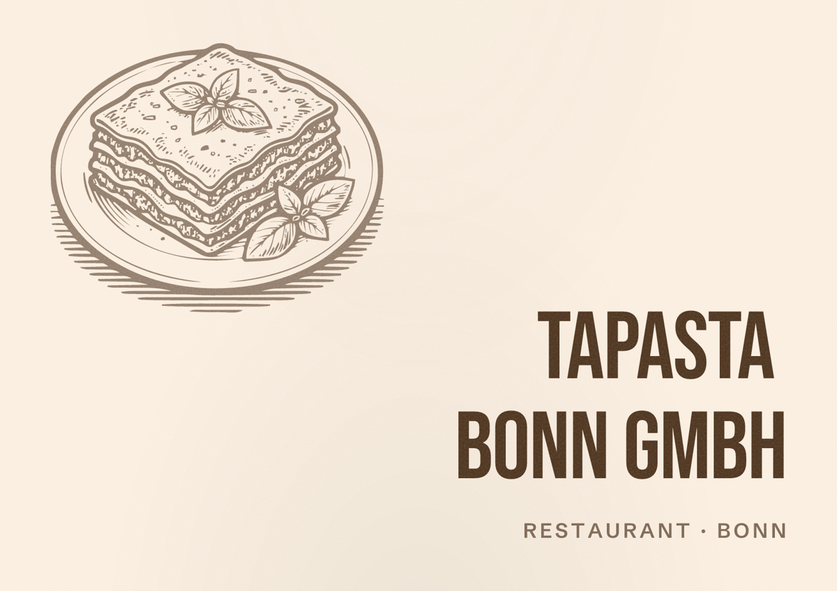 Illustriertes Poster von TaPasta Bonn GmbH, Restaurant in Bonn