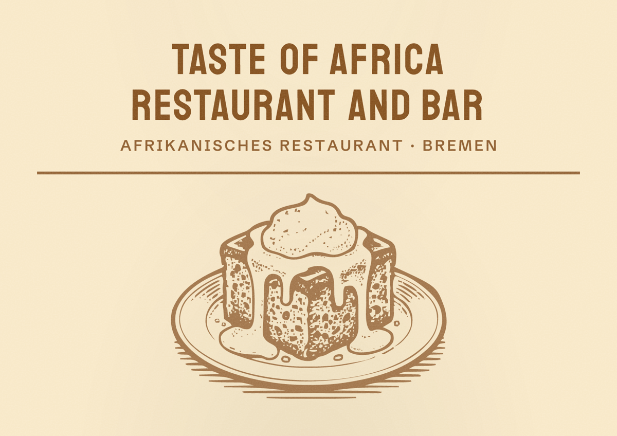 Illustriertes Poster von Taste Of Africa restaurant and Bar, Afrikanisches Restaurant in Bremen