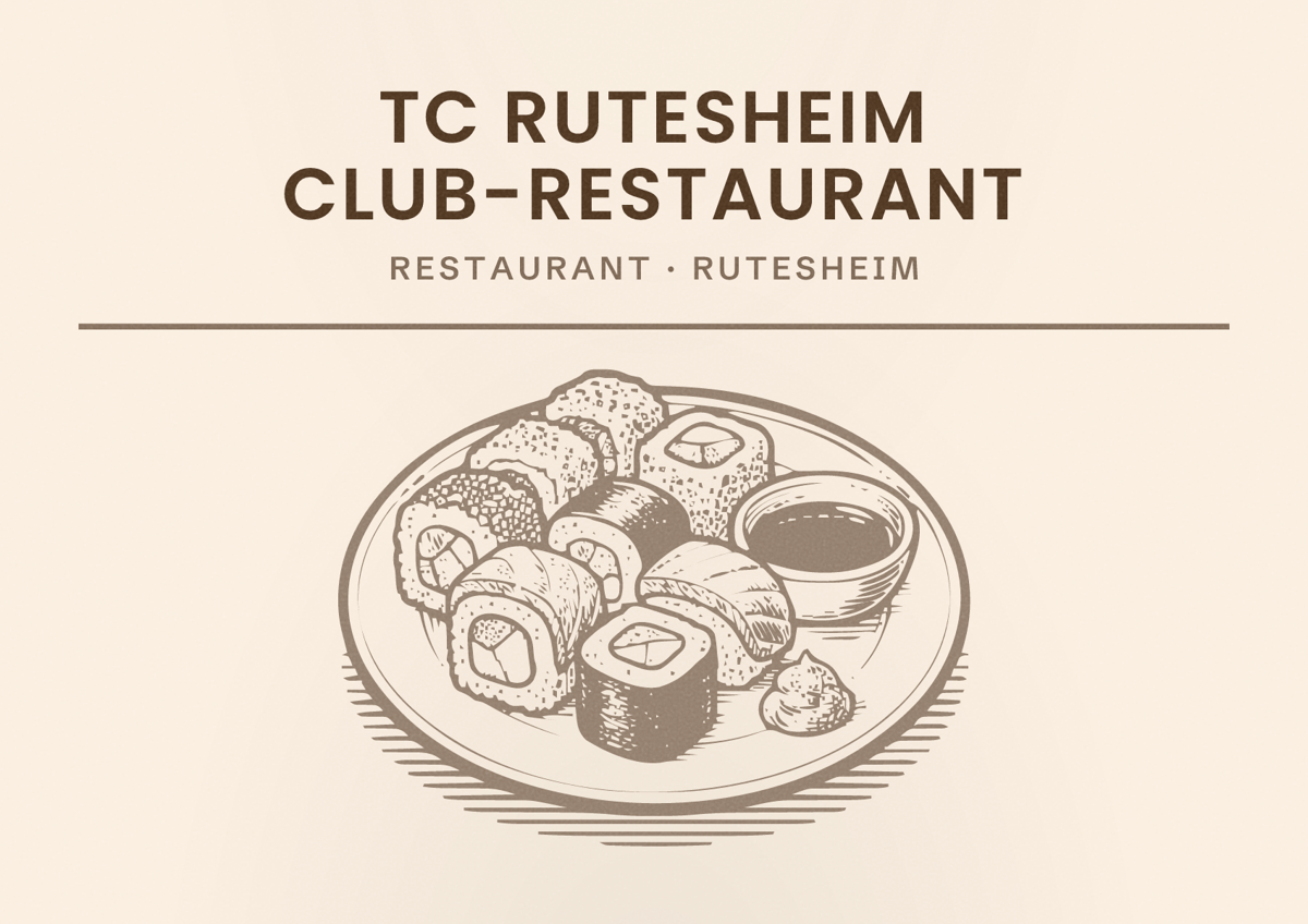 Illustriertes Poster von TC Rutesheim Club-Restaurant, Restaurant in Rutesheim