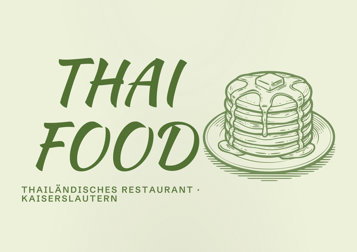 Illustriertes Poster von THAI FOOD, Thailändisches Restaurant in Kaiserslautern